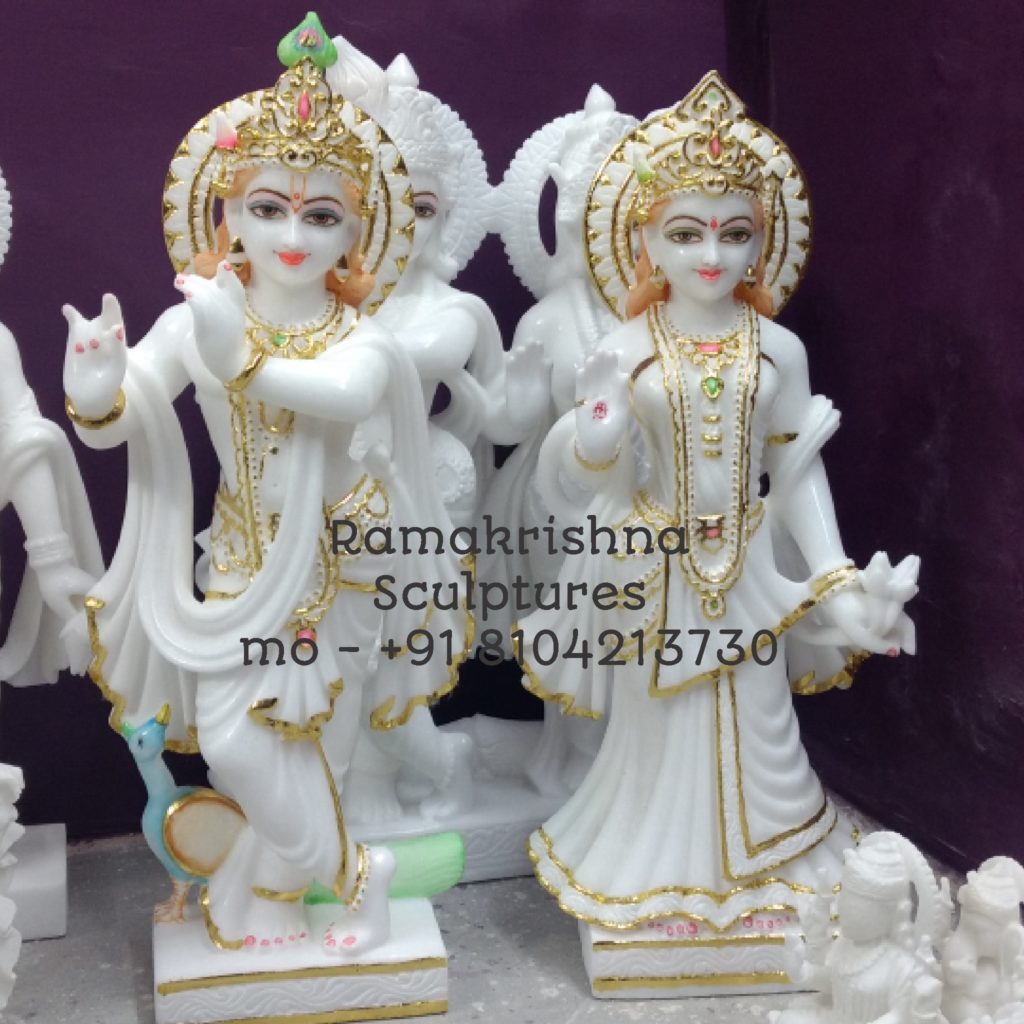 RadhaKrishna marble murti