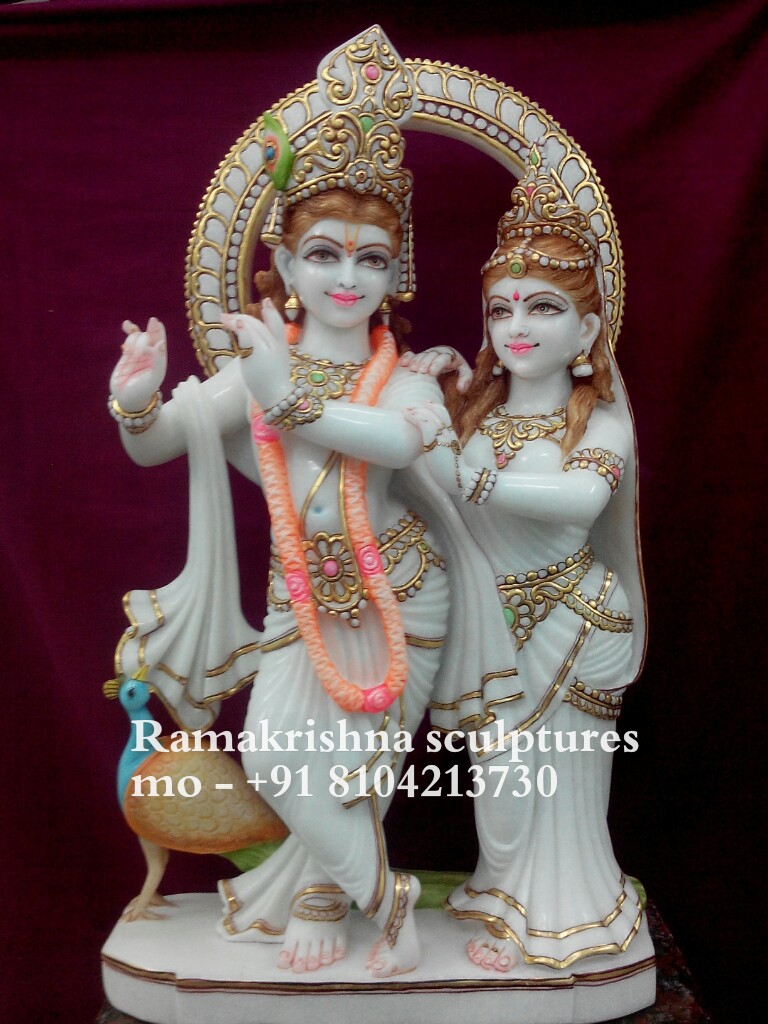 Radha Krishna Marble statue 1foot