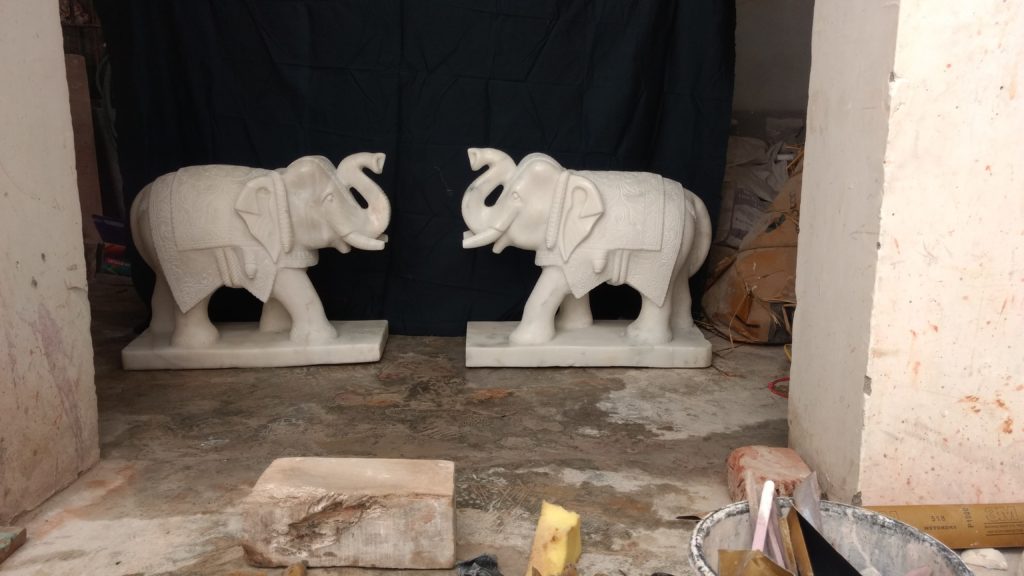 marble elephant sculpture