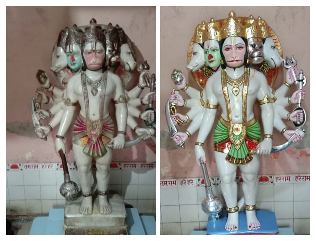 repainting of old murti