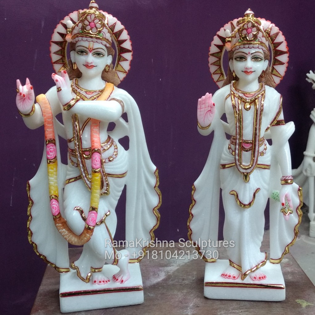 Radha Krishna Marble statue 1foot