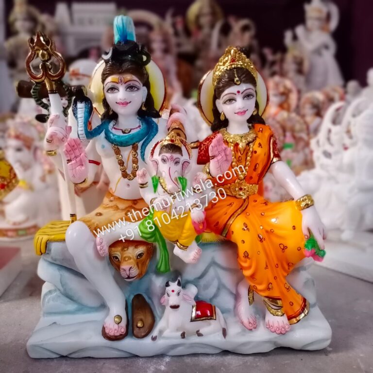 Shiv Parvati marble Statue