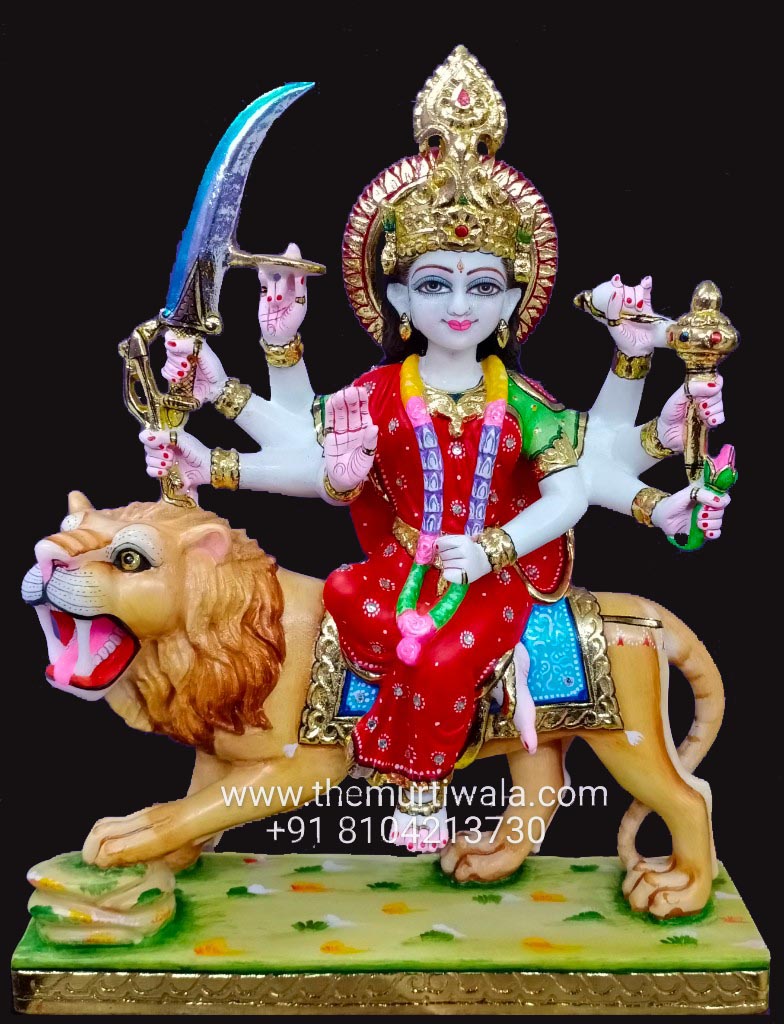 Durga mata marble murti 1ft