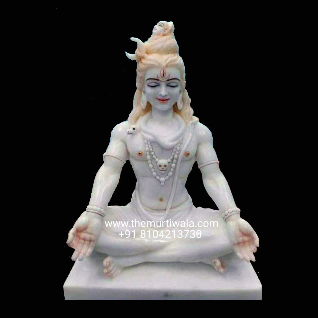 meditating lord shiva idol