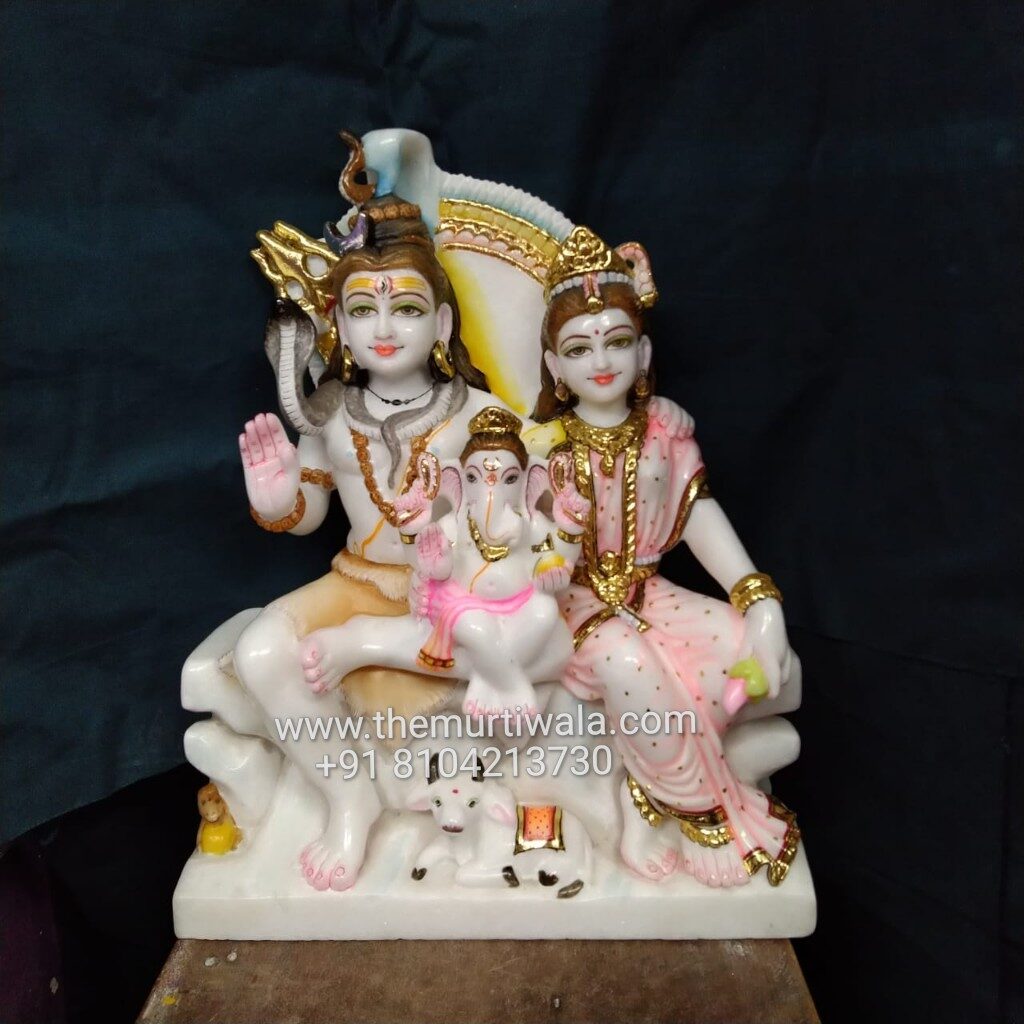 gauri shiva marble statue