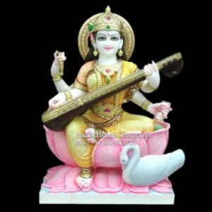 Colored Saraswati Marble Murti