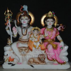 Shiva parvati Marble Statue