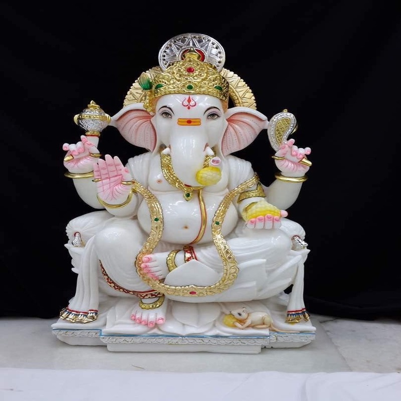 Anjani Maa Statue with Lord Hanuman - Image 3