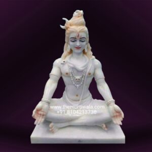 Lord Shiva Statue in white marble