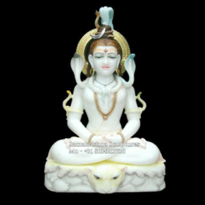 Meditating Shiva Statue in Marble