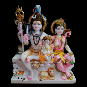 Marble Shiv Parivar Statue