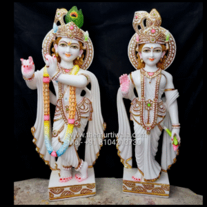 Radhakrishna White Marble Statue