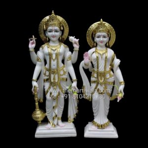 lord vishnu and laxmi ji idol