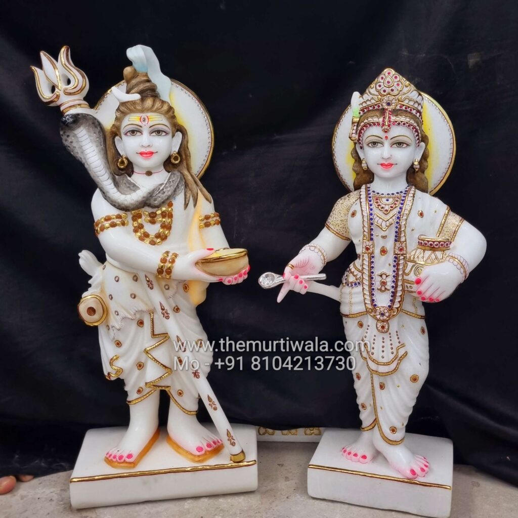 Lord Shiva Annapurna marble murti