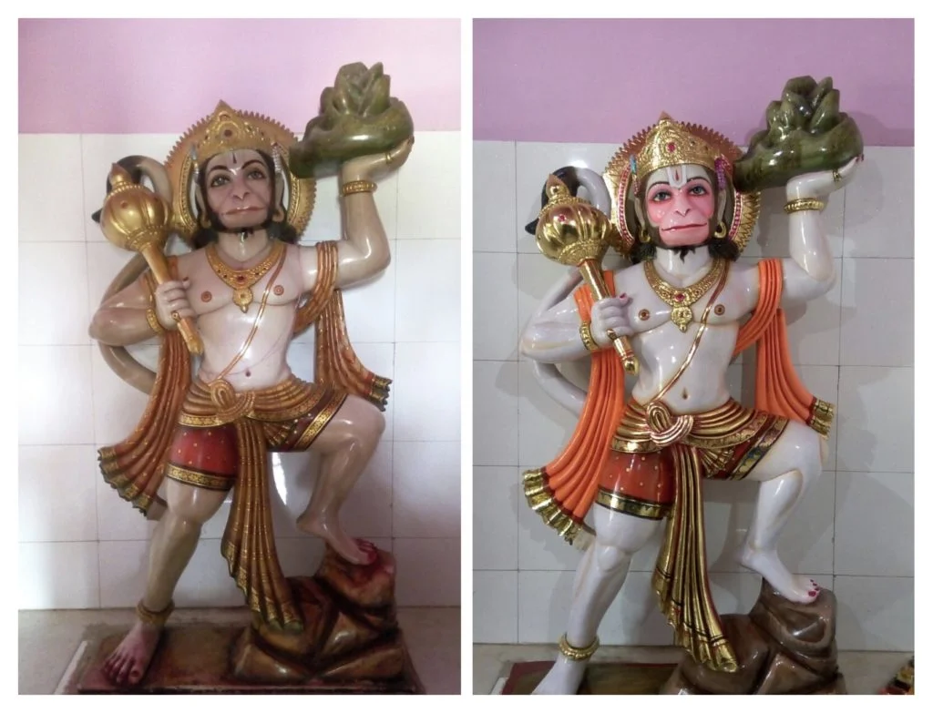 marble murti painting