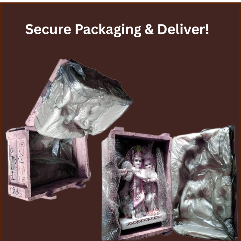 Secure Packaging & Delivery of marble murti