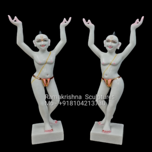 gaura nitai marble statue in white vietnam marble