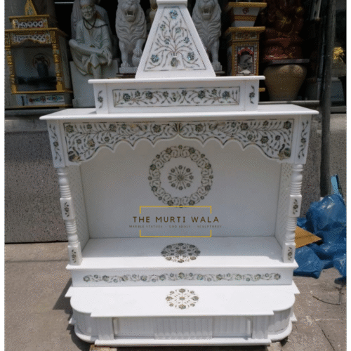 marble mandir with inlay work