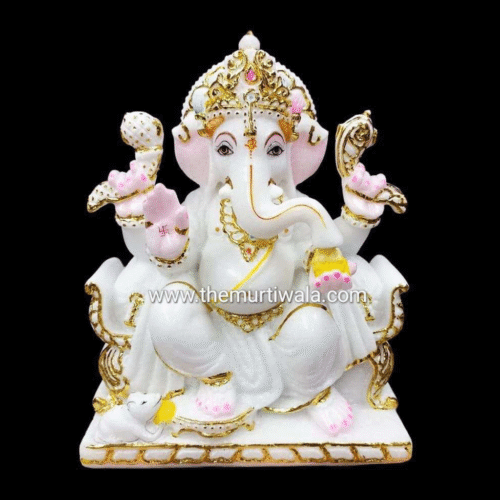 marble ganesh ji idol for home