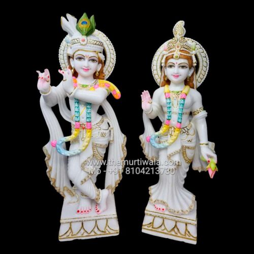 2.5 ft radha krishna statue in vietnam marble