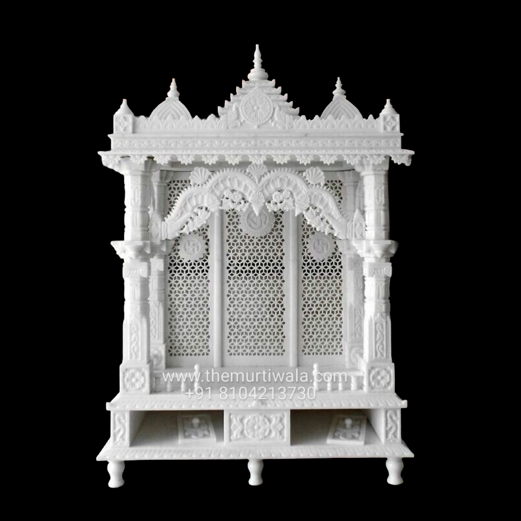 white marble pooja temple for home