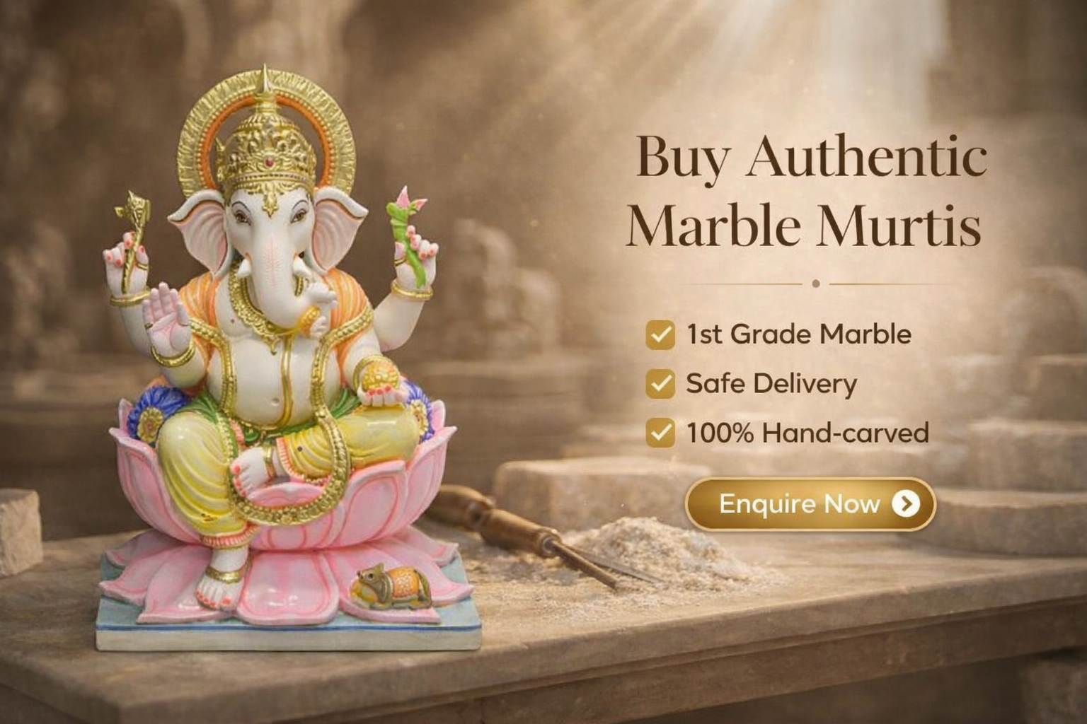 Ganesh Ji Marble Murti