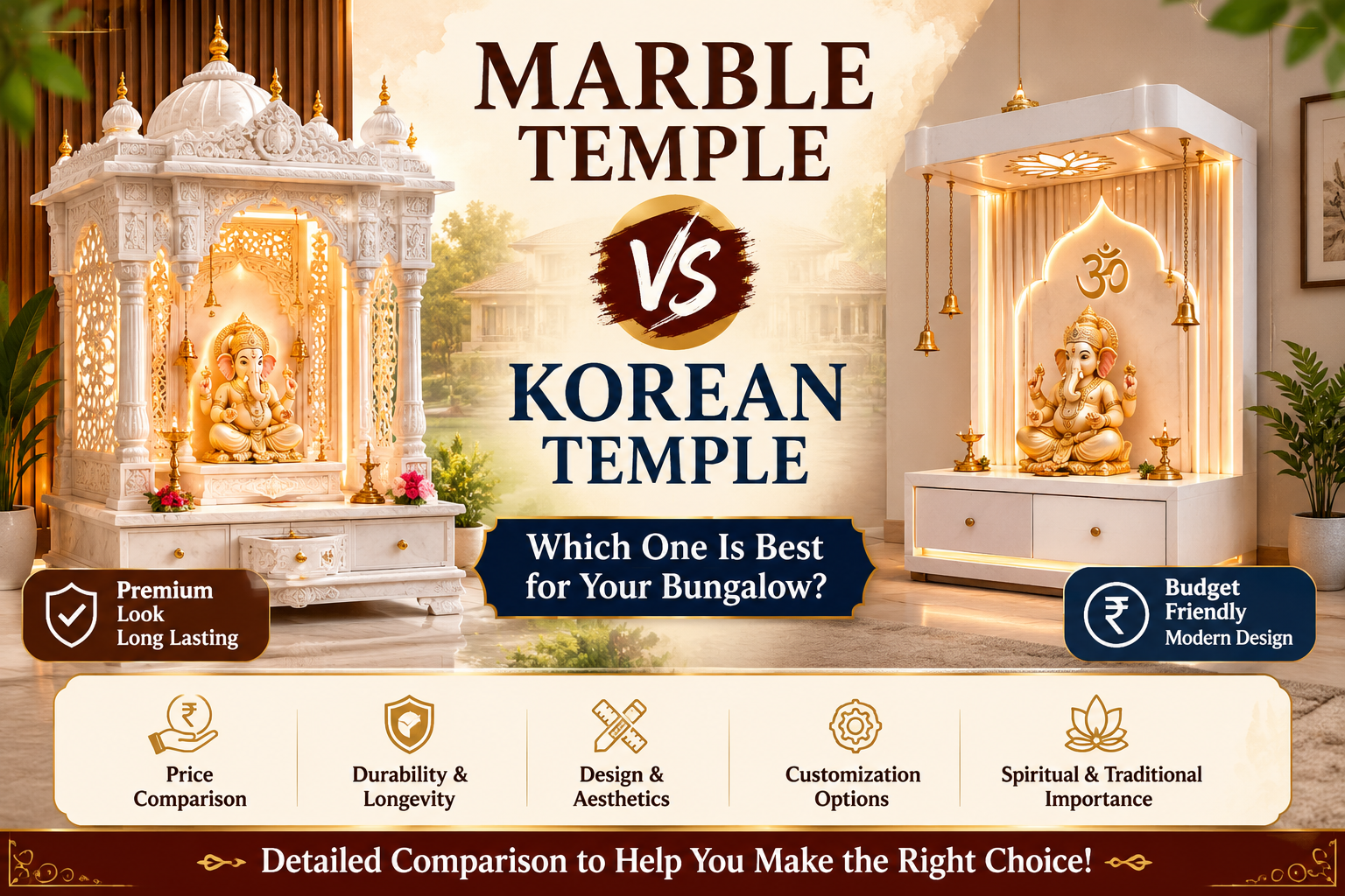 Marble Temple vs Korean Temple